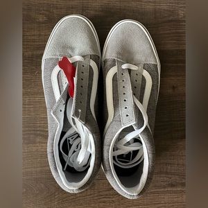 Vans Old Skools in grey herringbone
